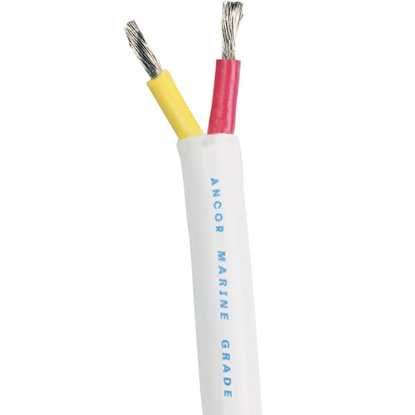 Primary Wire, Marine, 12 AWG, 2C C, White, Vinyl, Stranded, 600V, 250 ft.